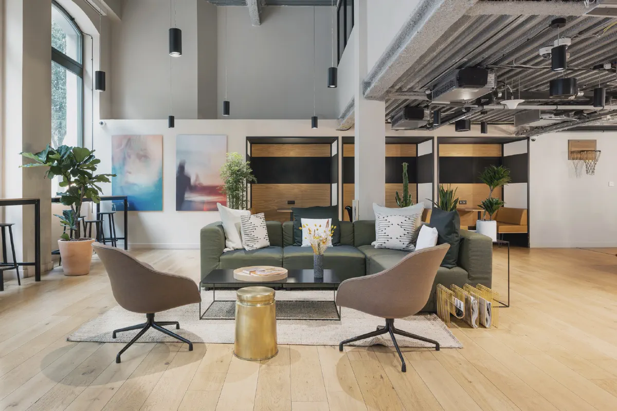 Photographie d'immobilier d'entreprise : espaces de coworking WeWork