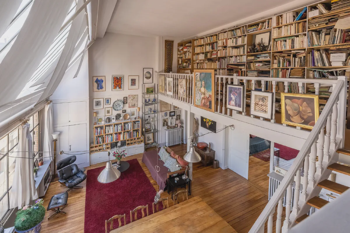 Photographie immobilière : appartement type atelier d'artiste à Paris
